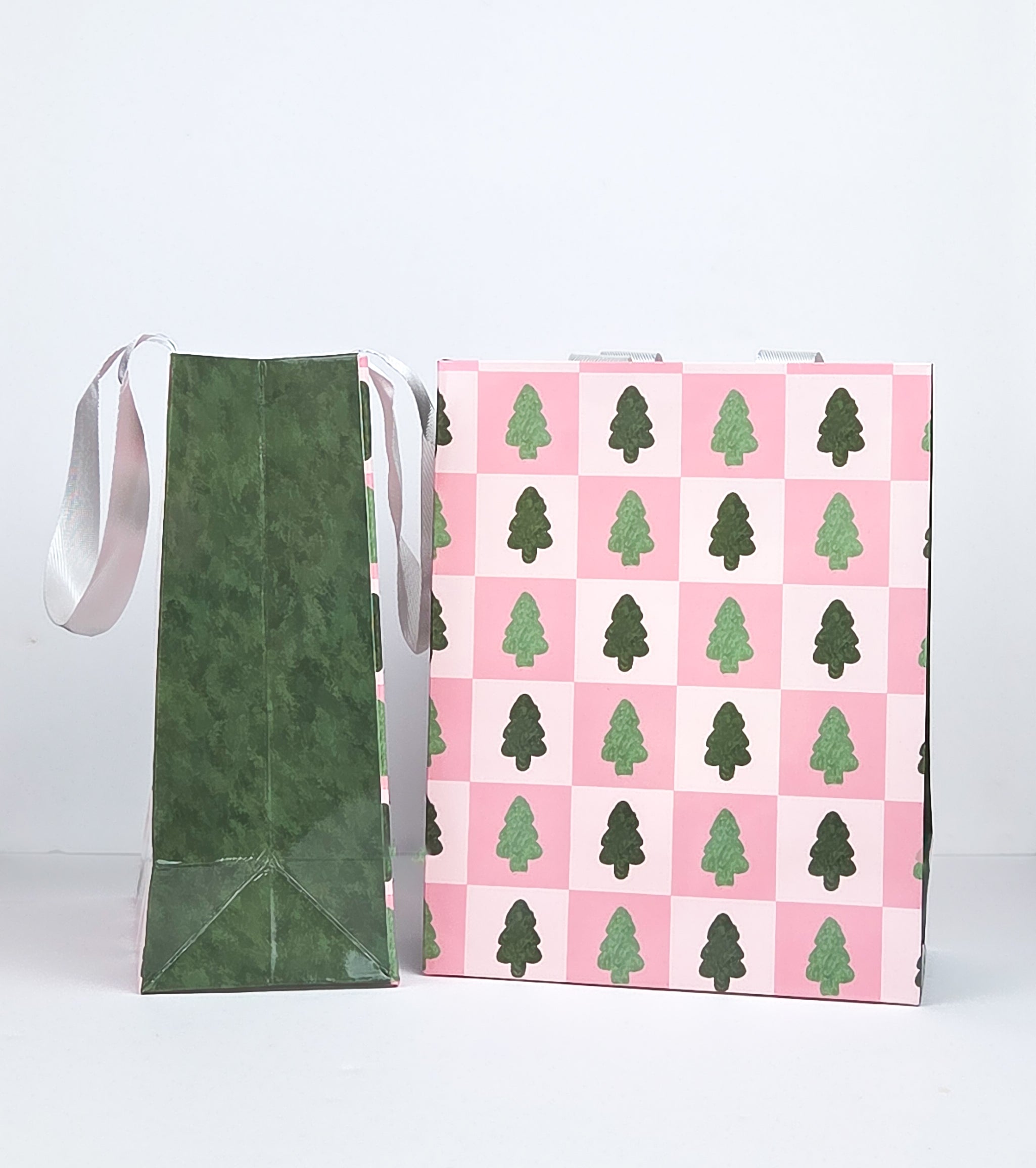 PRE-ORDER: Pinkmas Tree Checkerboard Holiday Gift Bag