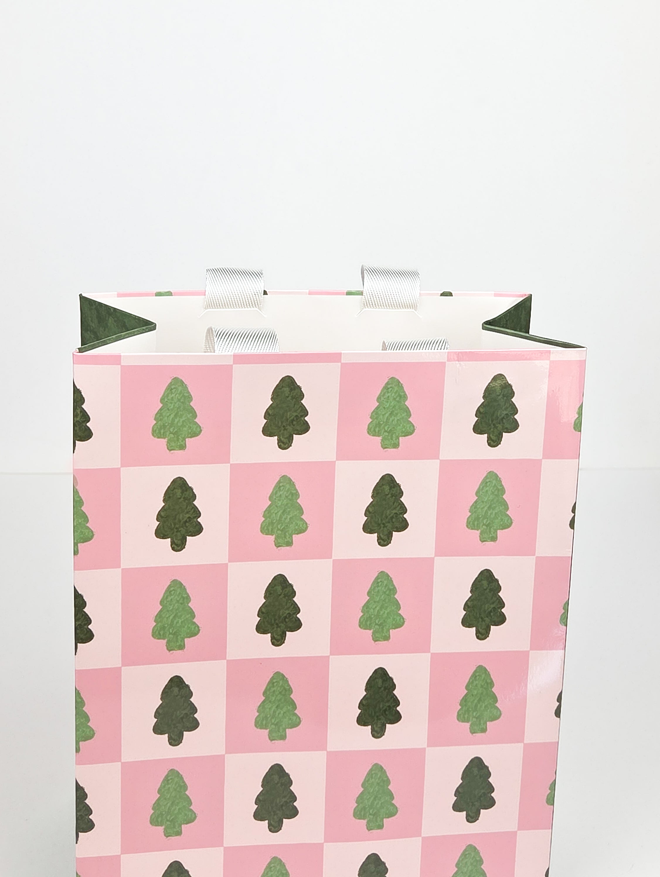 PRE-ORDER: Pinkmas Tree Checkerboard Holiday Gift Bag