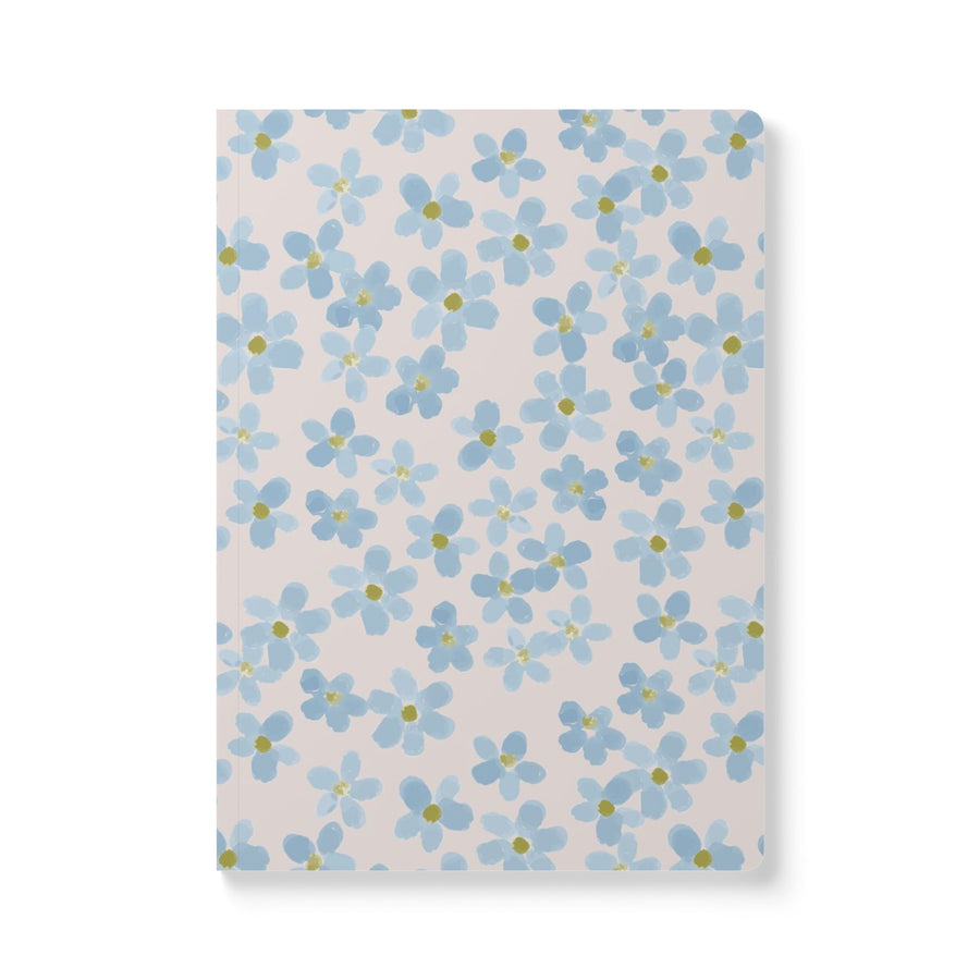 Blue Floral Softcover Journal – 5.75x8 Lined Notebook
