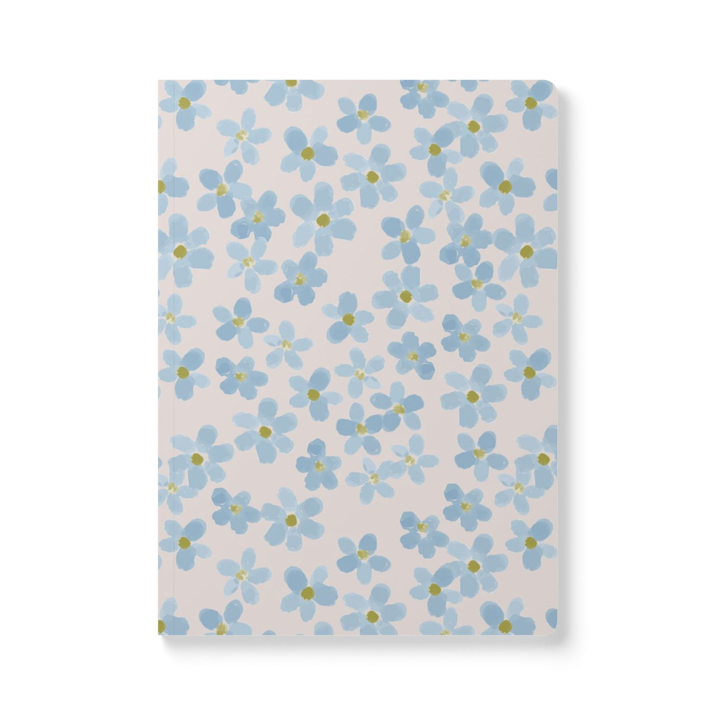 Blue Floral Softcover Journal – 5.75x8 Lined Notebook