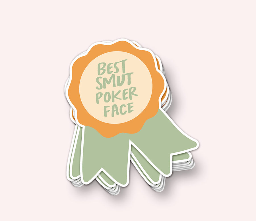 Best Smut Poker Face Vinyl Sticker