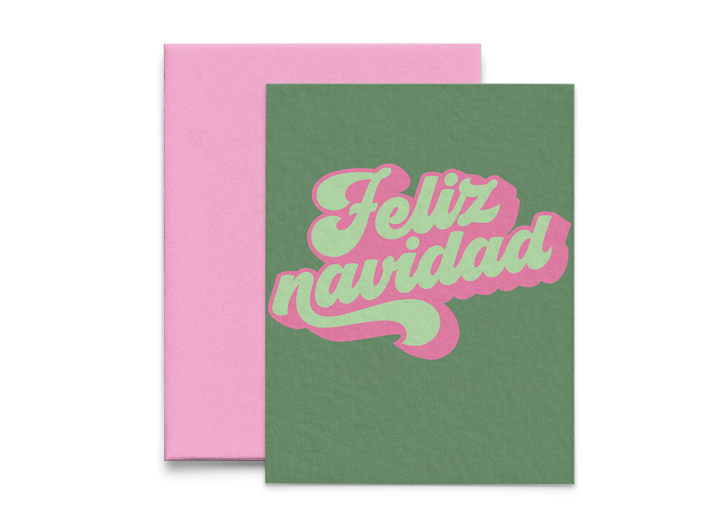 Feliz Navidad Color Block Christmas Card