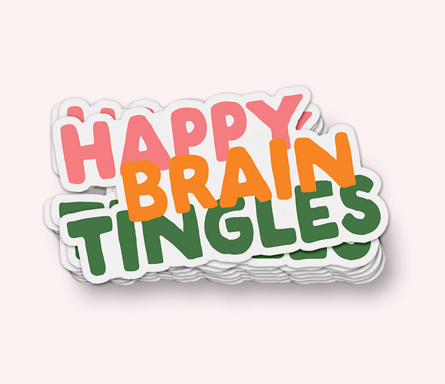 Happy Brain Tingles Vinyl Sticker