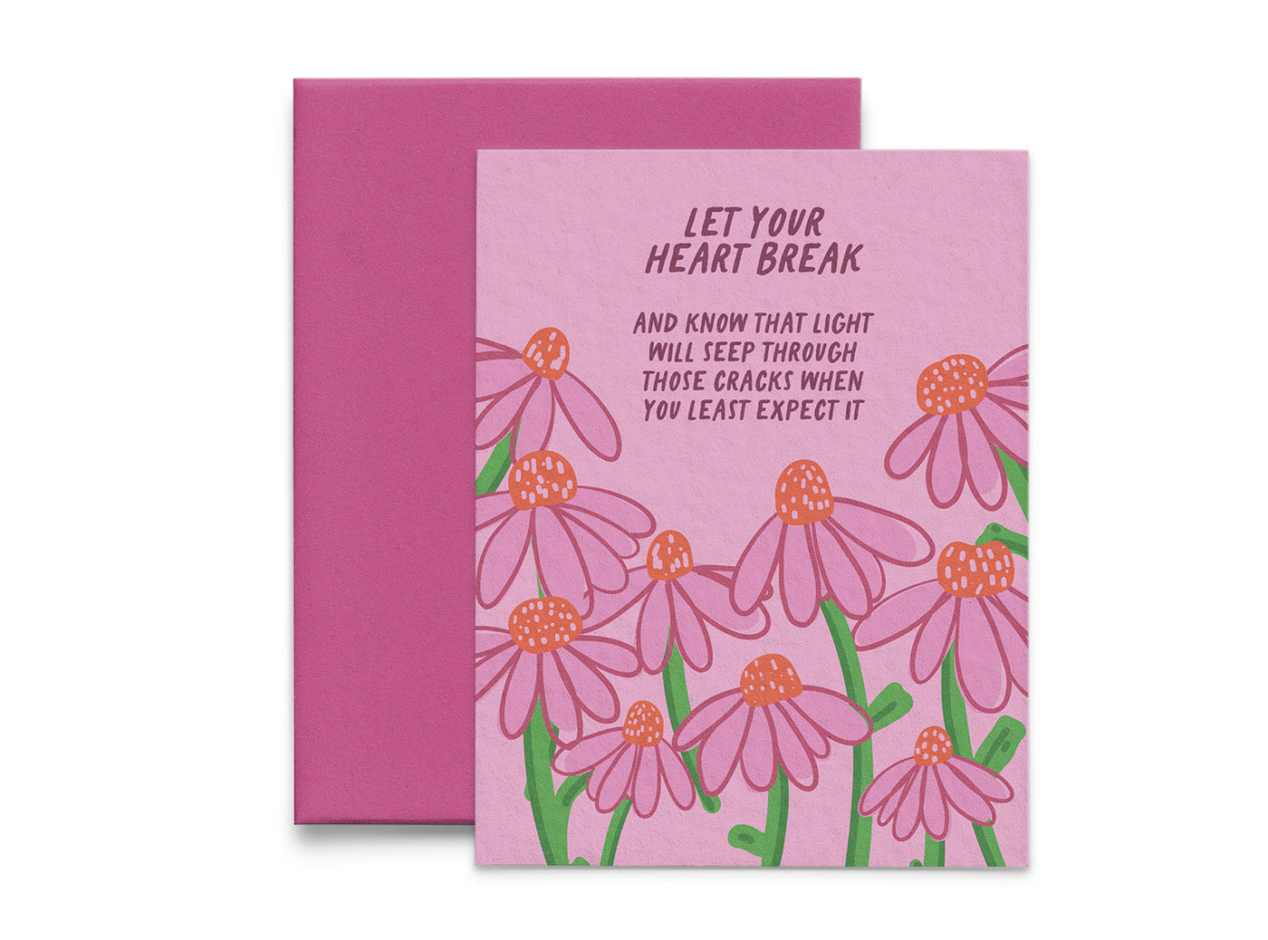 Let Your Heart Break Sympathy Card | Grief & Condolence Card with Wildflowers
