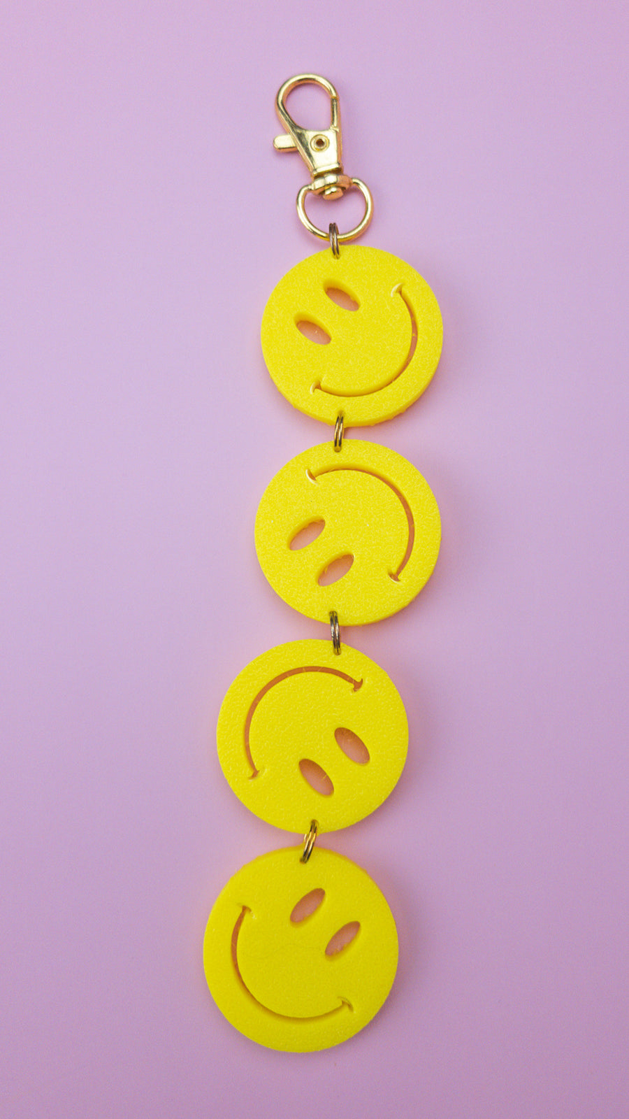 Rolling Smiley Face Keychain