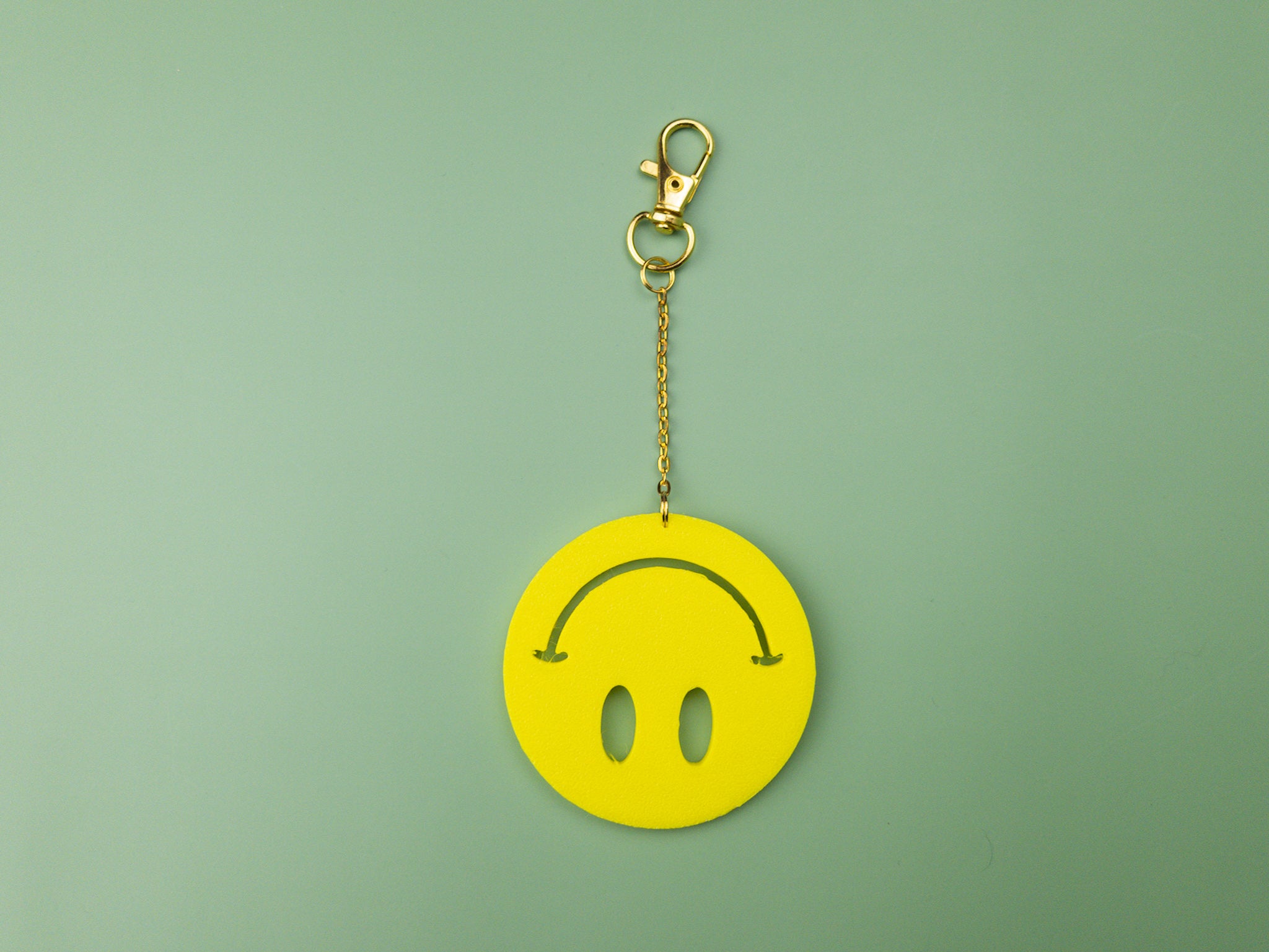 Upside Down Smiley Face Keychain
