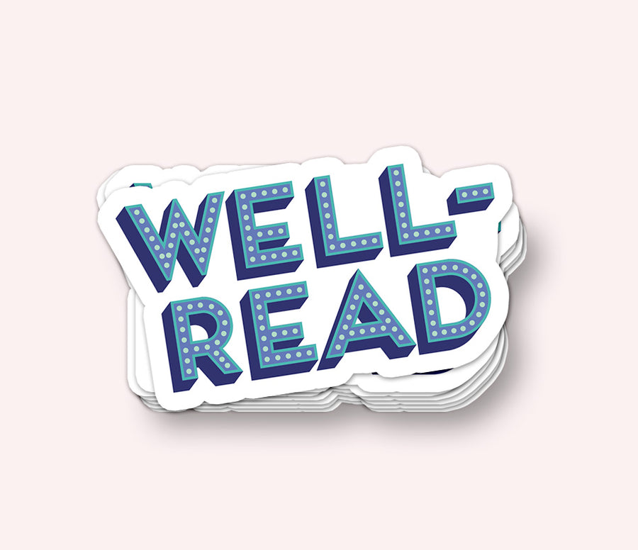 Well-Read Bookworm Bookish Vinyl Sticker