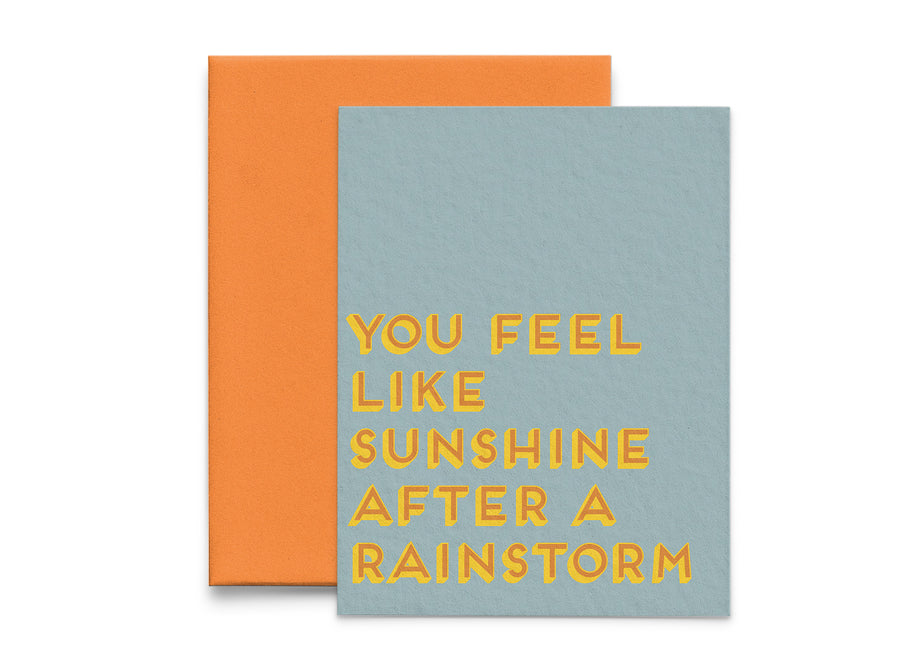 You Feel Like Sunshine Love Card