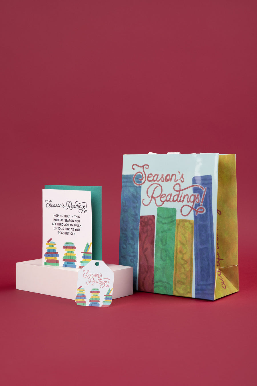 Bookish Holiday Gifting Bundle | Season's Readings Bag, Card & Gift Tag Set