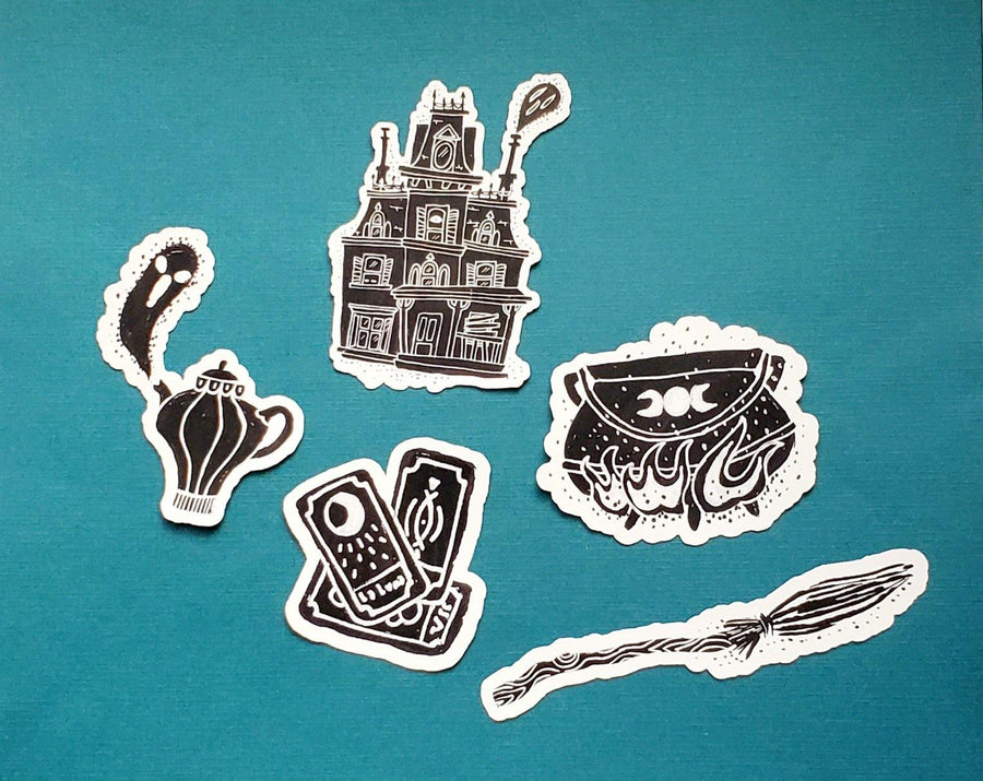 witchy Halloween vinyl sticker pack