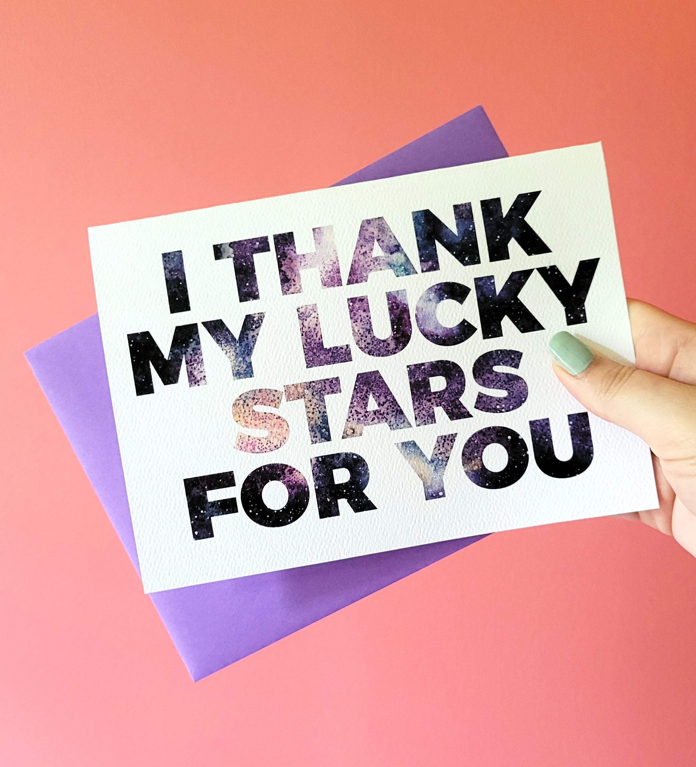 Photo of the My Lucky Stars Thank You Card - Second Chance Cards by Lucky Dog Design Co.