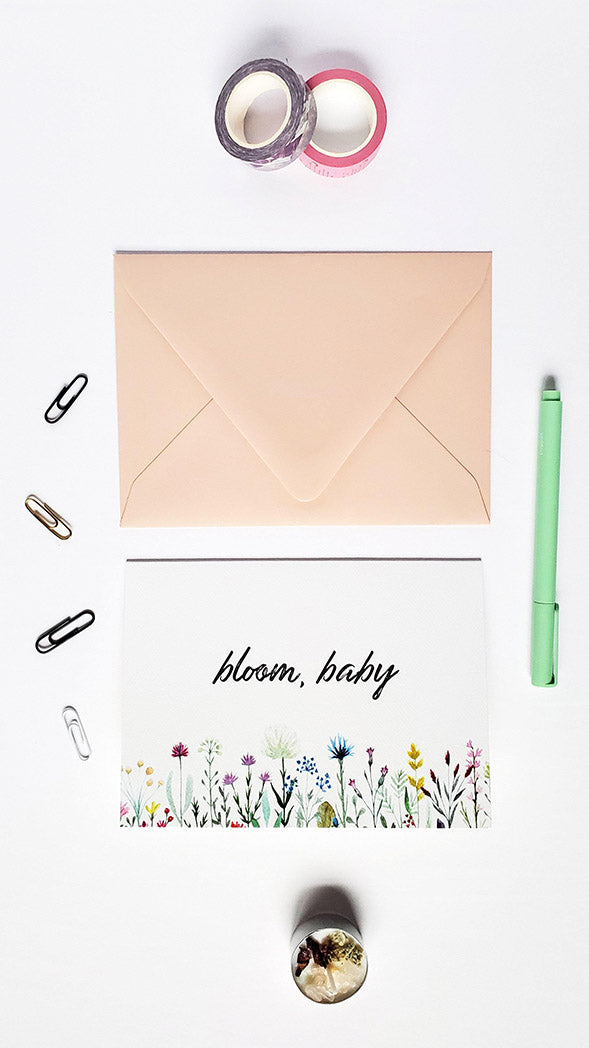 Photo of the Bloom, Baby Encouragement Card by Lucky Dog Design Co.
