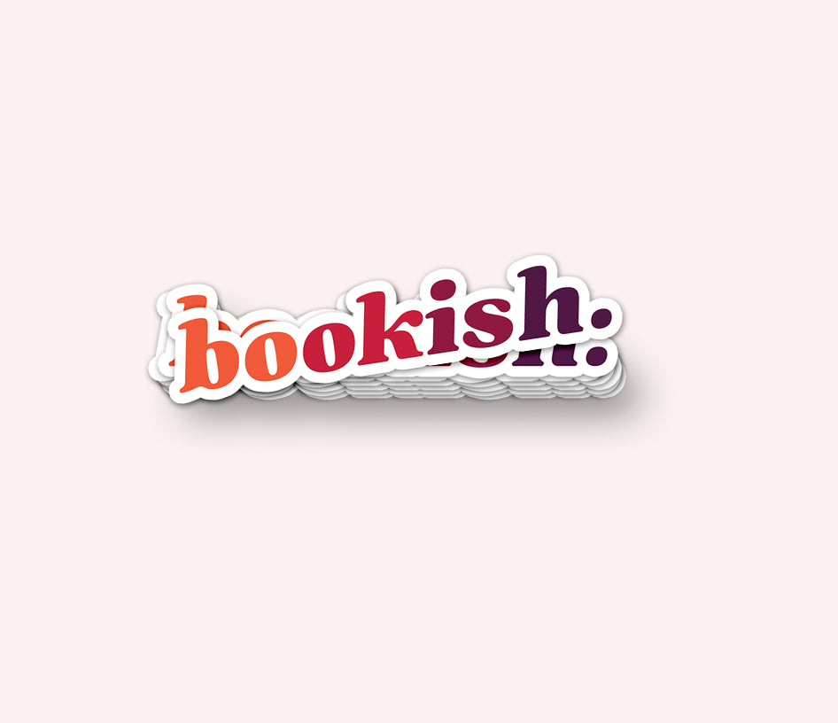 Photo of the Bookish Vinyl Sticker by Lucky Dog Design Co.