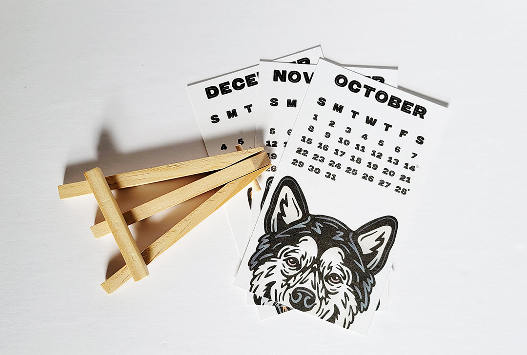 Doggos 2025 12-Month Desk Calendar · Lucky Dog Design Co.