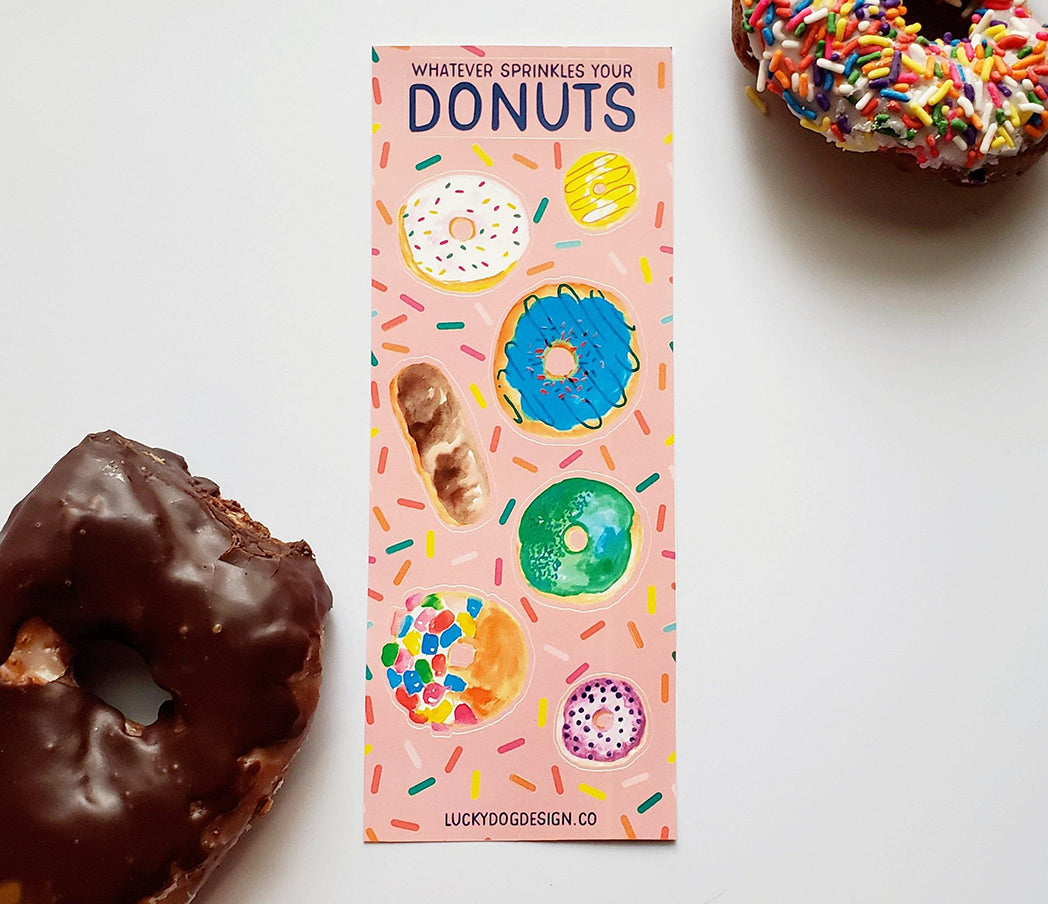 Photo of the Donut Sticker Sheet by Lucky Dog Design Co.