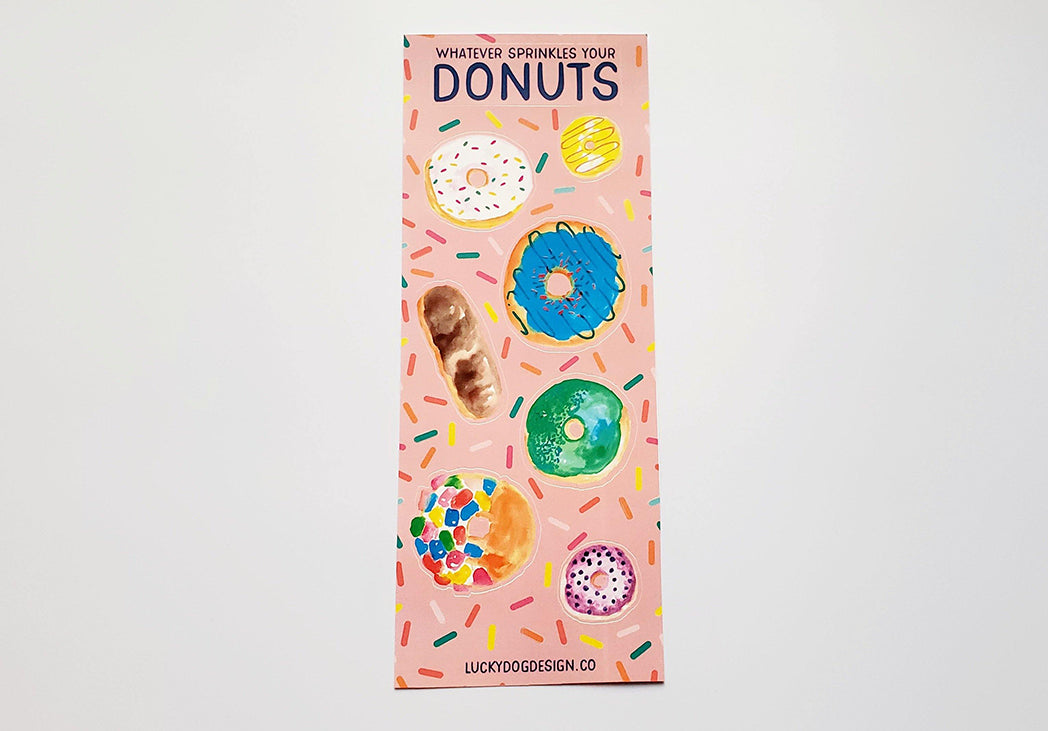 Photo of the Donut Sticker Sheet by Lucky Dog Design Co.