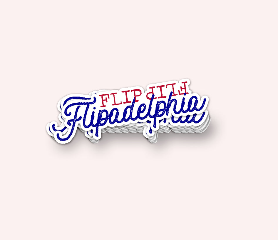 Photo of the Flipadelphia Vinyl Sticker by Lucky Dog Design Co.