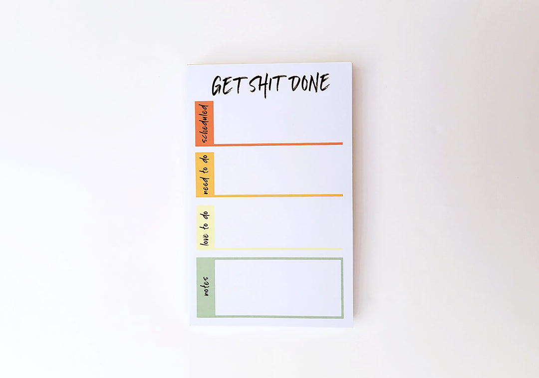 Get Shit Done Daily To Do List Notepad