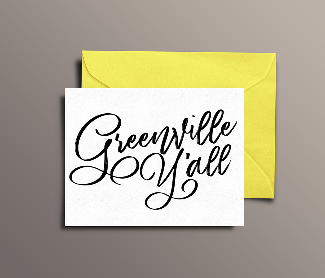 Photo of the Greenville, Y'all Local Love Greeting Card by Lucky Dog Design Co.