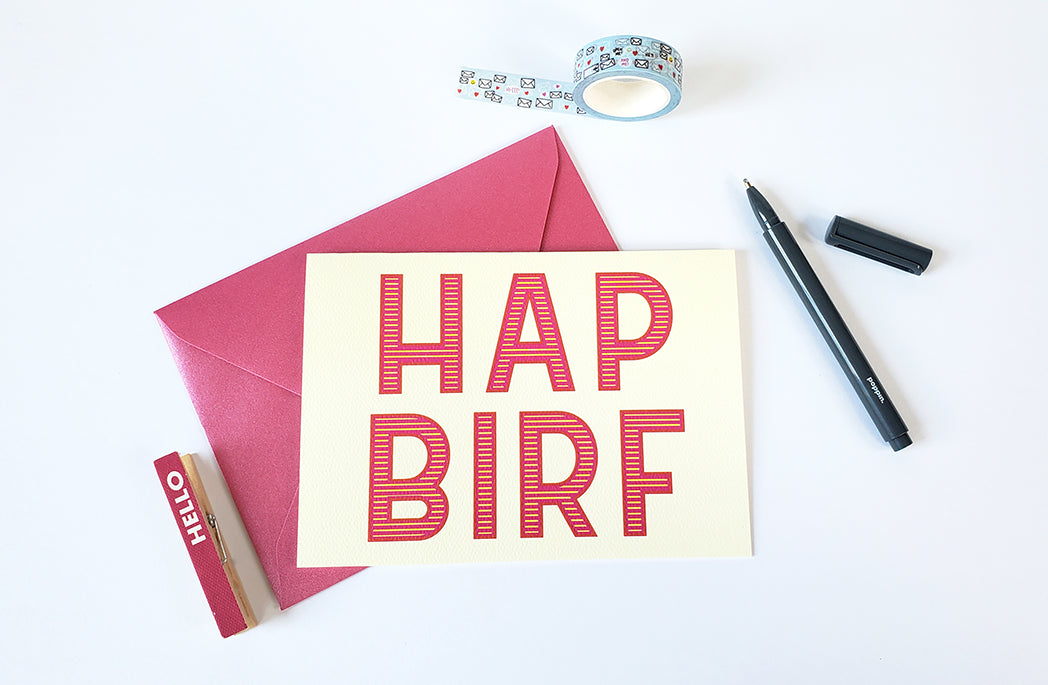Photo of the Hap Birf Birthday Card by Lucky Dog Design Co.
