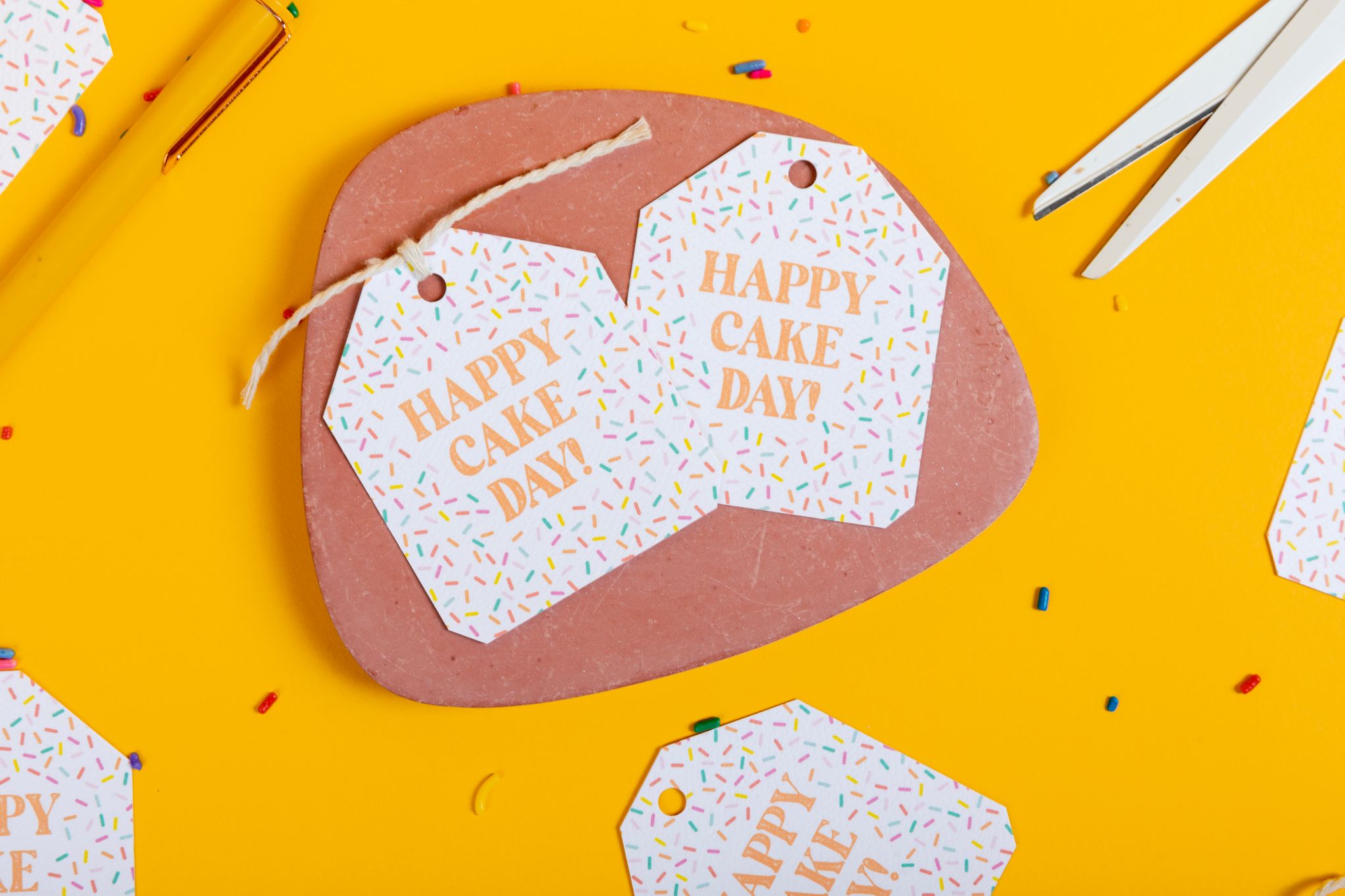 Happy Cake Day Birthday Gift Tags