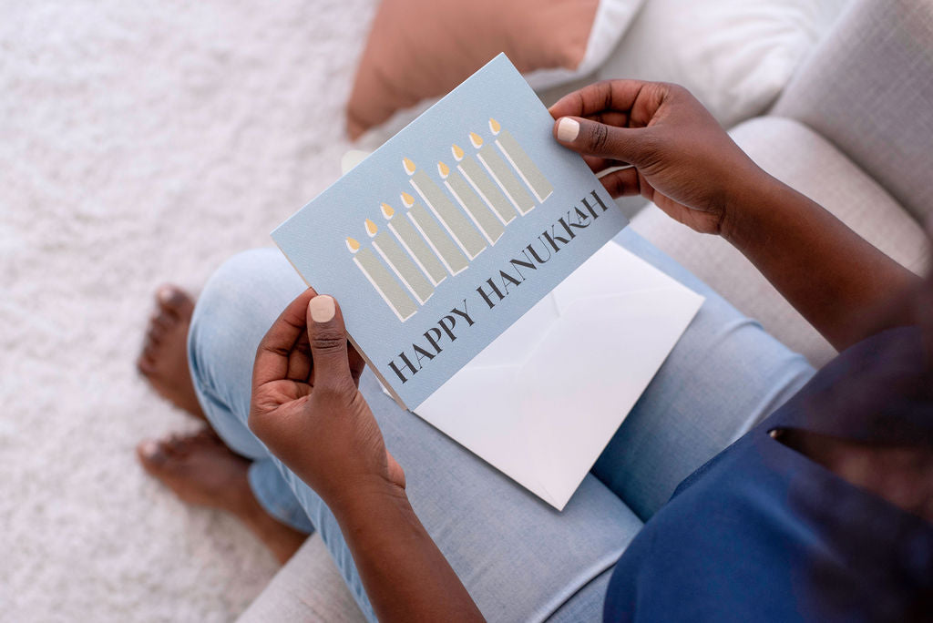 Photo of the Happy Hanukkah Card of Default Title by Lucky Dog Design Co.