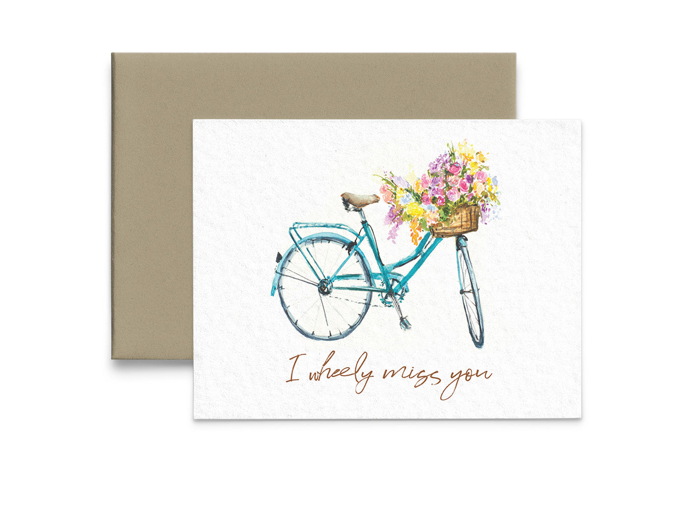 I Wheely Miss You Greeting Card - 5x7