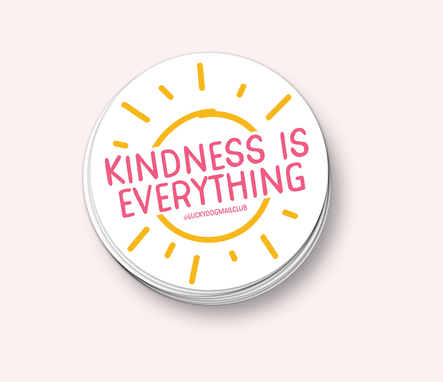 Photo of the Kindness is Everything Vinyl Sticker by Lucky Dog Design Co.