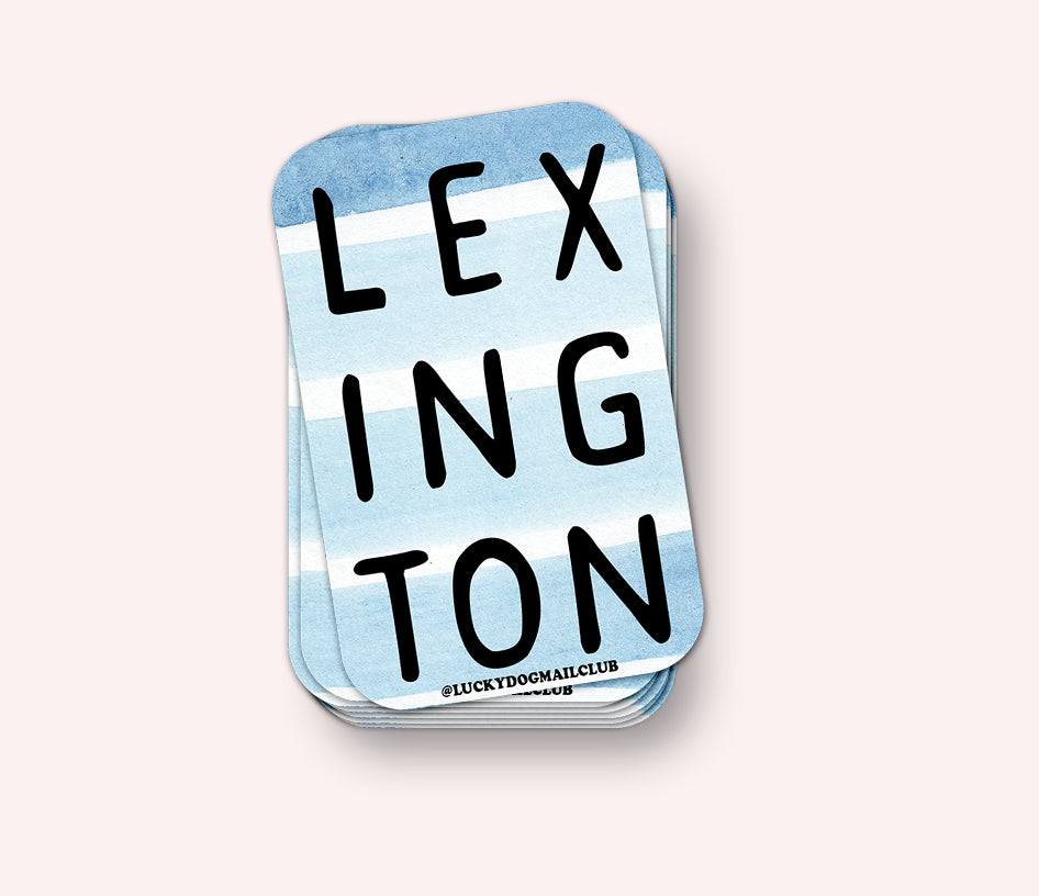 Photo of the LEXINGTON Vinyl Sticker by Lucky Dog Design Co.