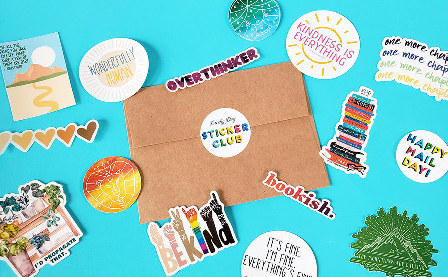 Sticker Club Machine Stickers · Lucky Dog Design Co.