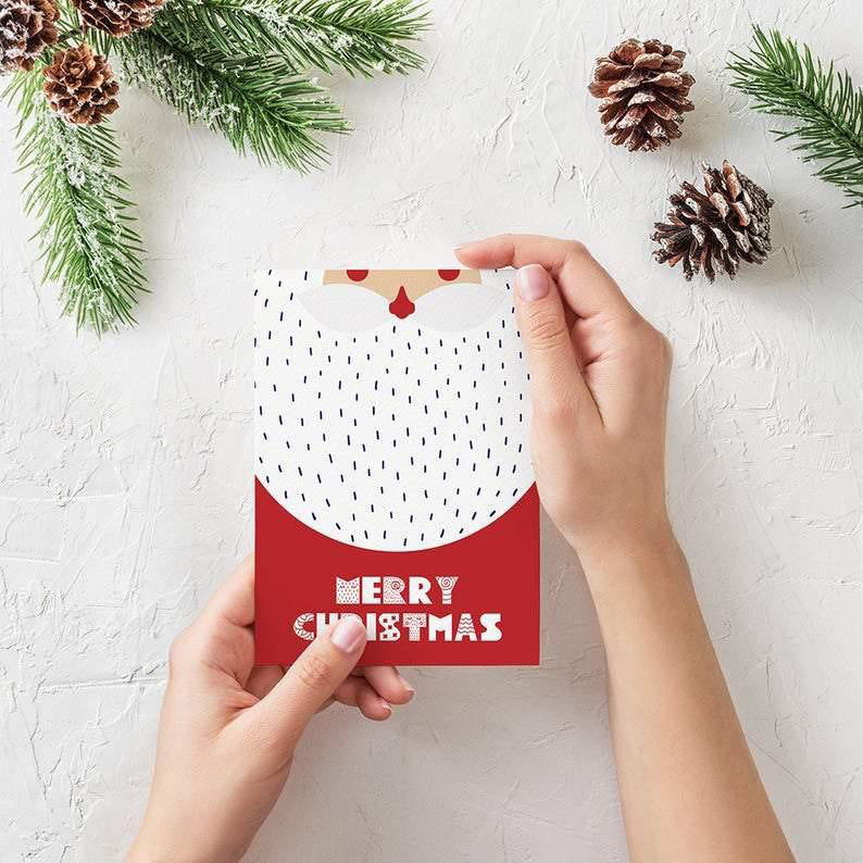 Photo of the Merry Christmas Santa Holiday Card by Lucky Dog Design Co.