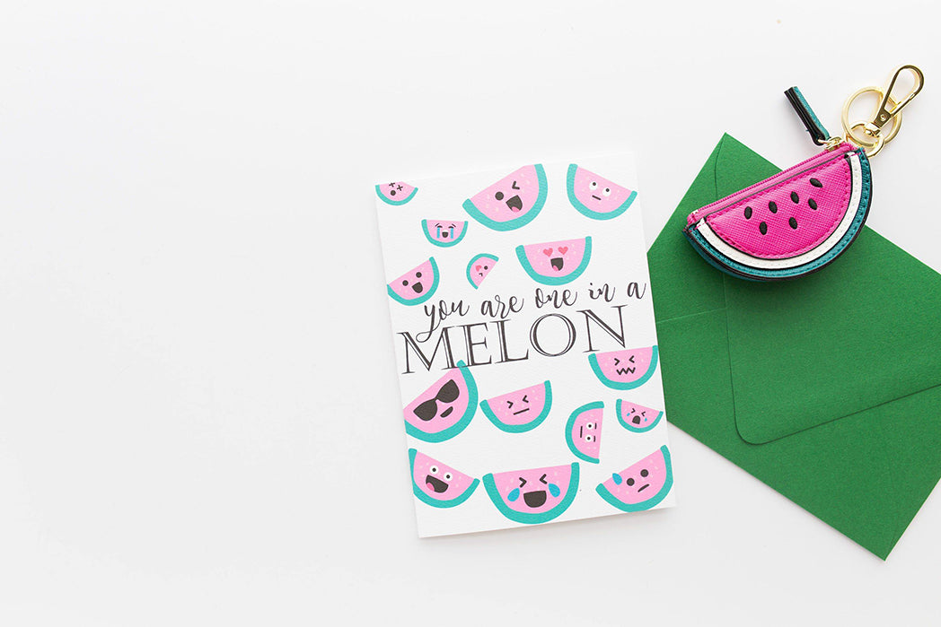Photo of the One in a Melon Thank You Card by Lucky Dog Design Co.