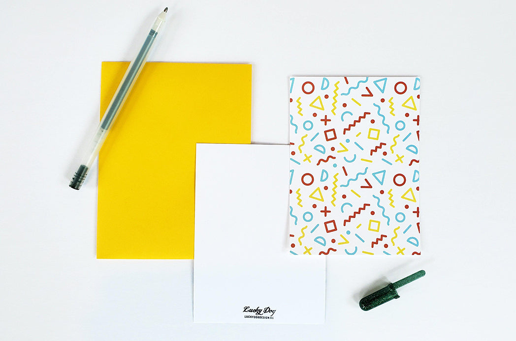Photo of the Squiggle Party Mini Greeting Card Pack by Lucky Dog Design Co.