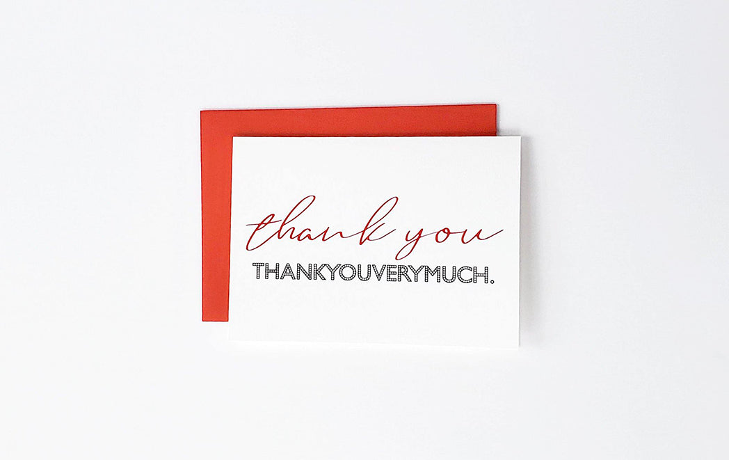 Photo of the Thankyouverymuch Elvis Presley-inspired Thank You Card by Lucky Dog Design Co.