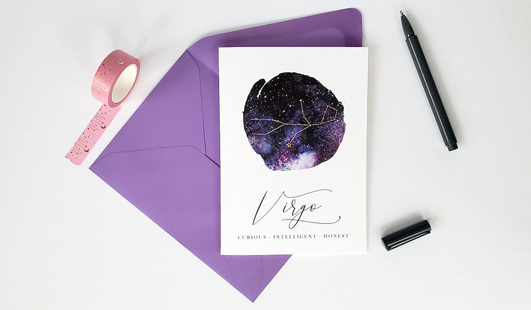 Photo of the Virgo Birthday Card - Zodiac Series by Lucky Dog Design Co.