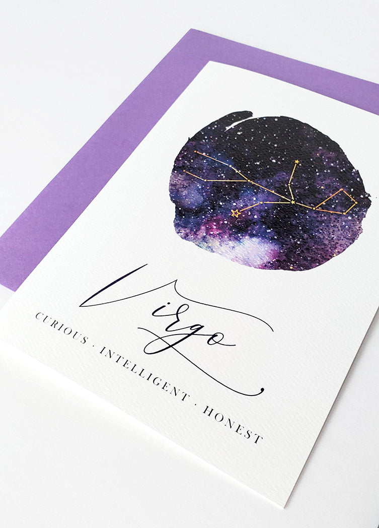 Photo of the Virgo Birthday Card - Zodiac Series by Lucky Dog Design Co.