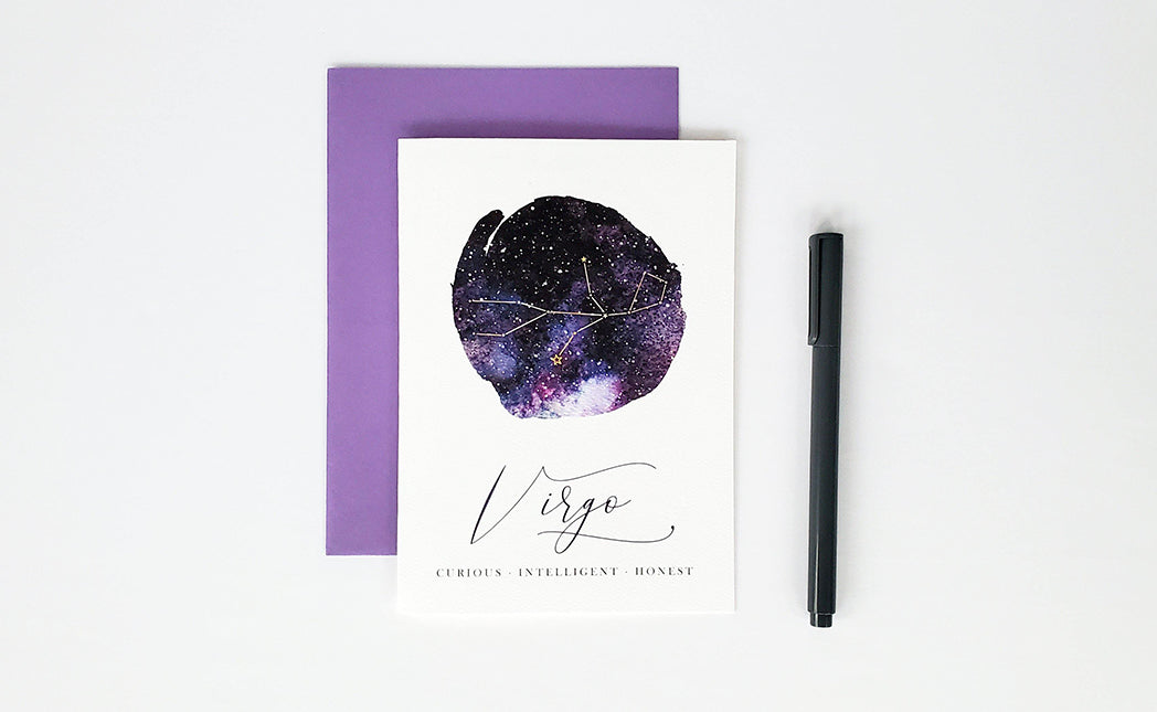 Photo of the Virgo Birthday Card - Zodiac Series by Lucky Dog Design Co.