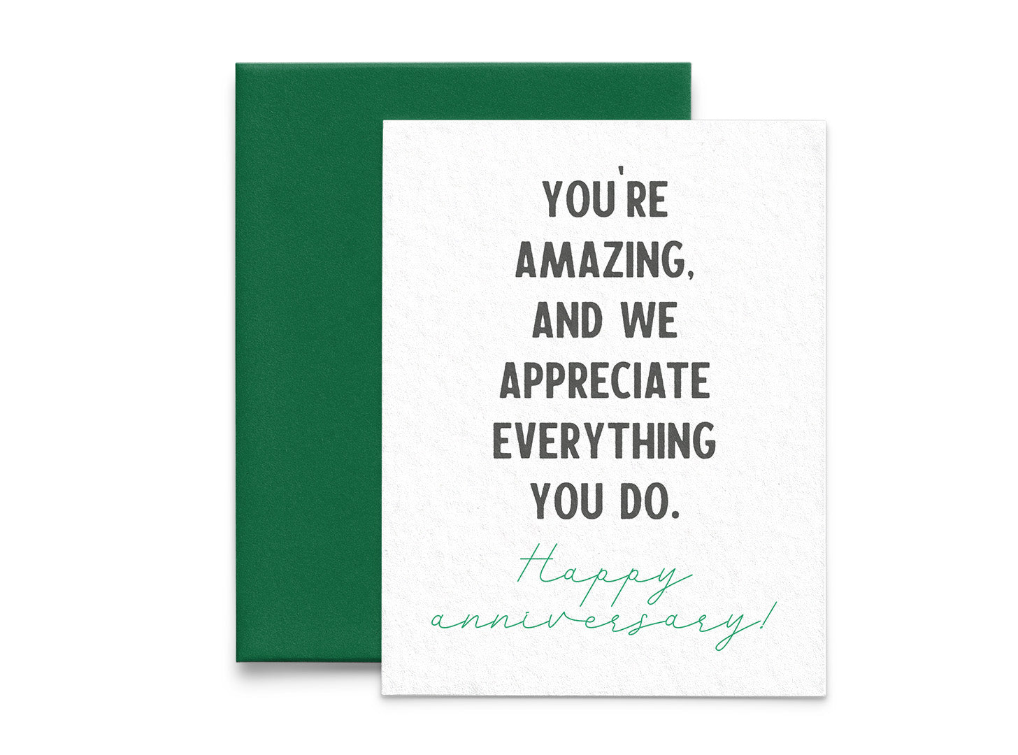 We Appreciate You Work Anniversary Greeting Card