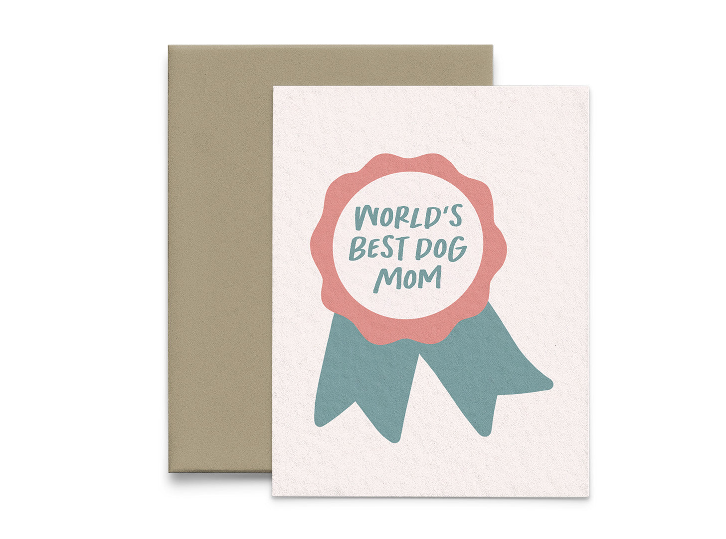 World's Best Dog Mom Mother's Day Card & Sticker