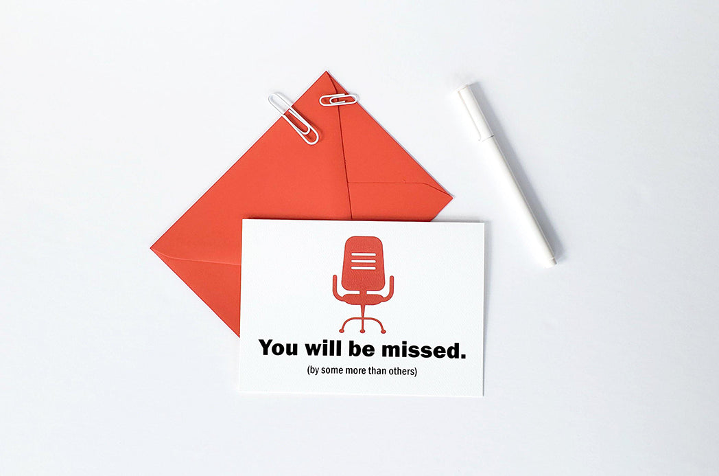 Photo of the You Will Be Missed Humor Farewell Card by Lucky Dog Design Co.